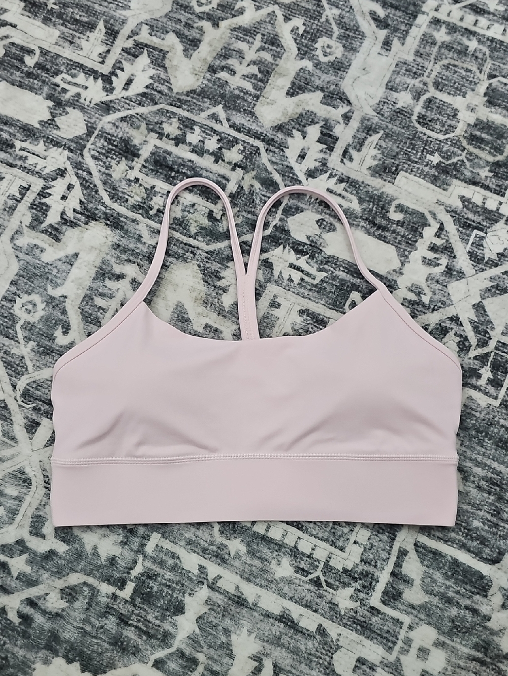 NWOT lululemon athletica Pale Pink Strappy Low-Impact Bralette Size 12